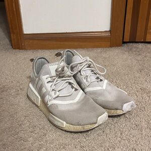 Adidas Light Gray and White Sneakers